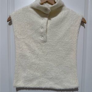 Cozy Cream Sleeveless Fuzzy Sweater